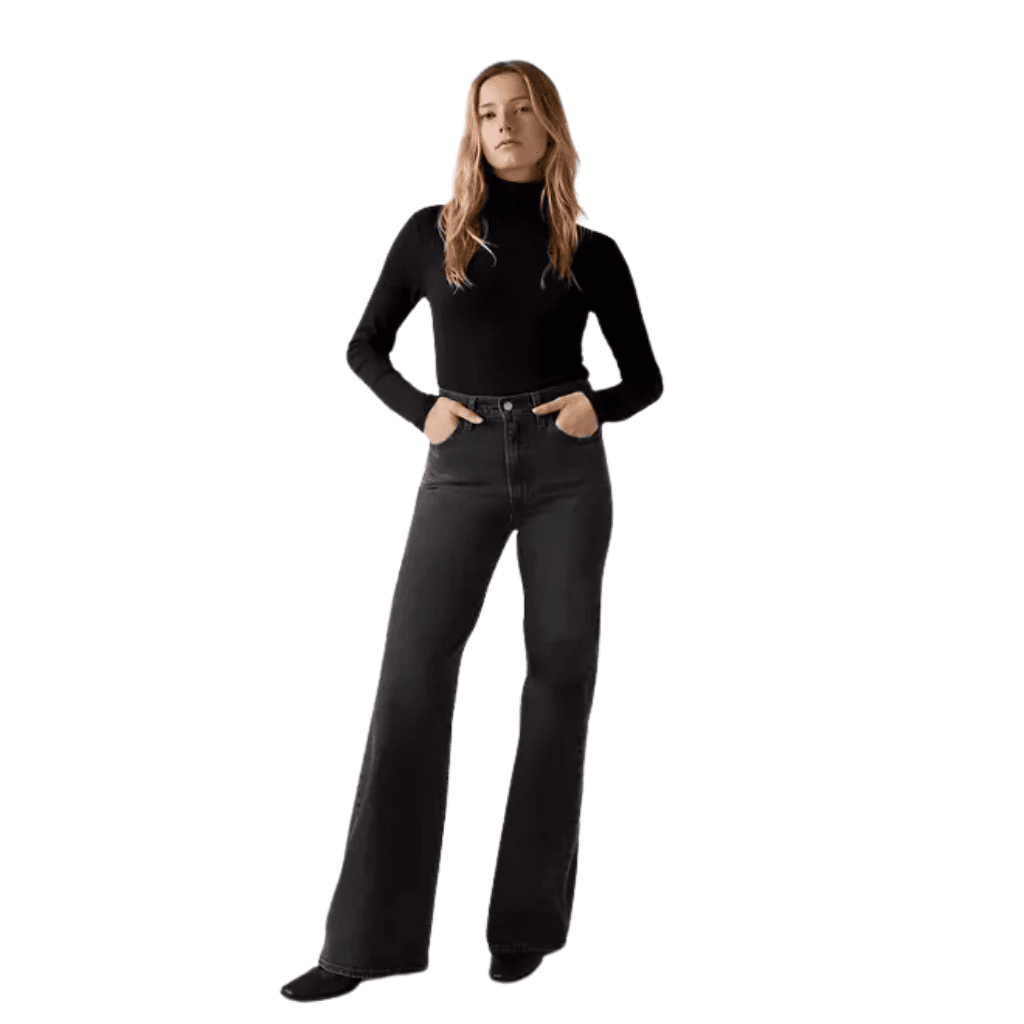 Levi's Ribcage Bells Jeans On The Town No Crackle