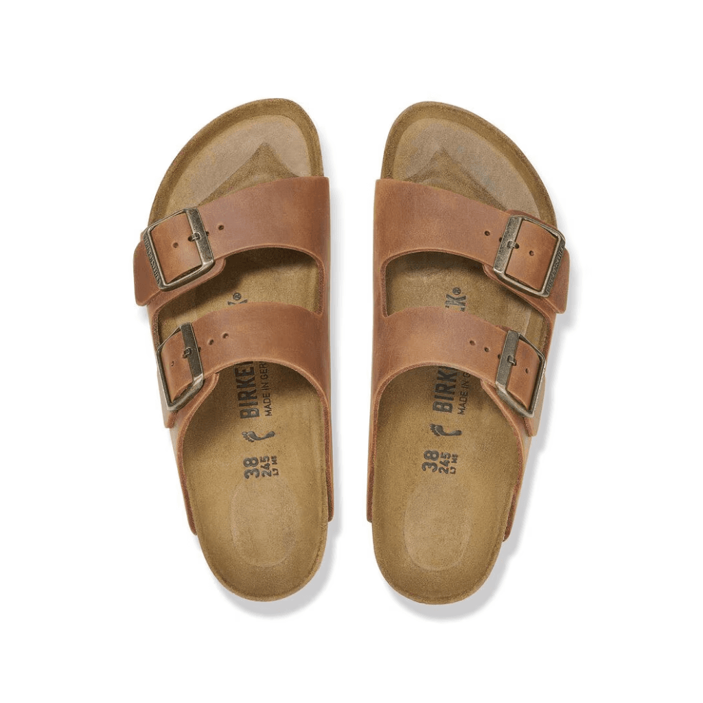 Birkenstock Arizona Natural Leather Oiled Cognac Narrow