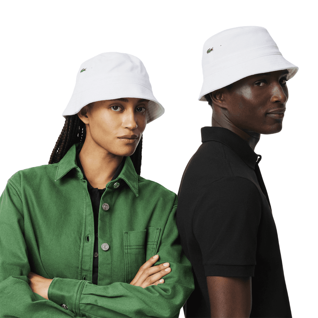 Lacoste Cotton Bucket Hat White