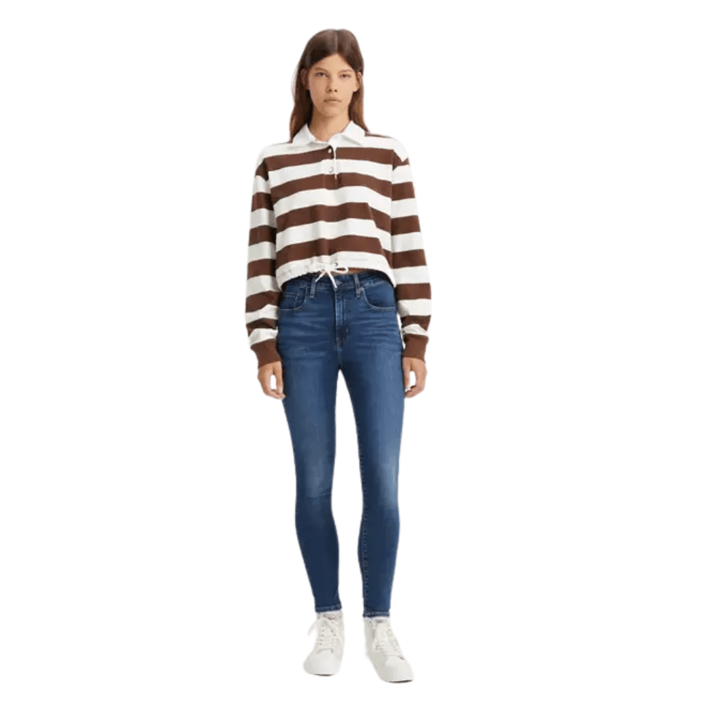 Levi's 721 High Rise Super Skinny Jeans Blue Wave Dark