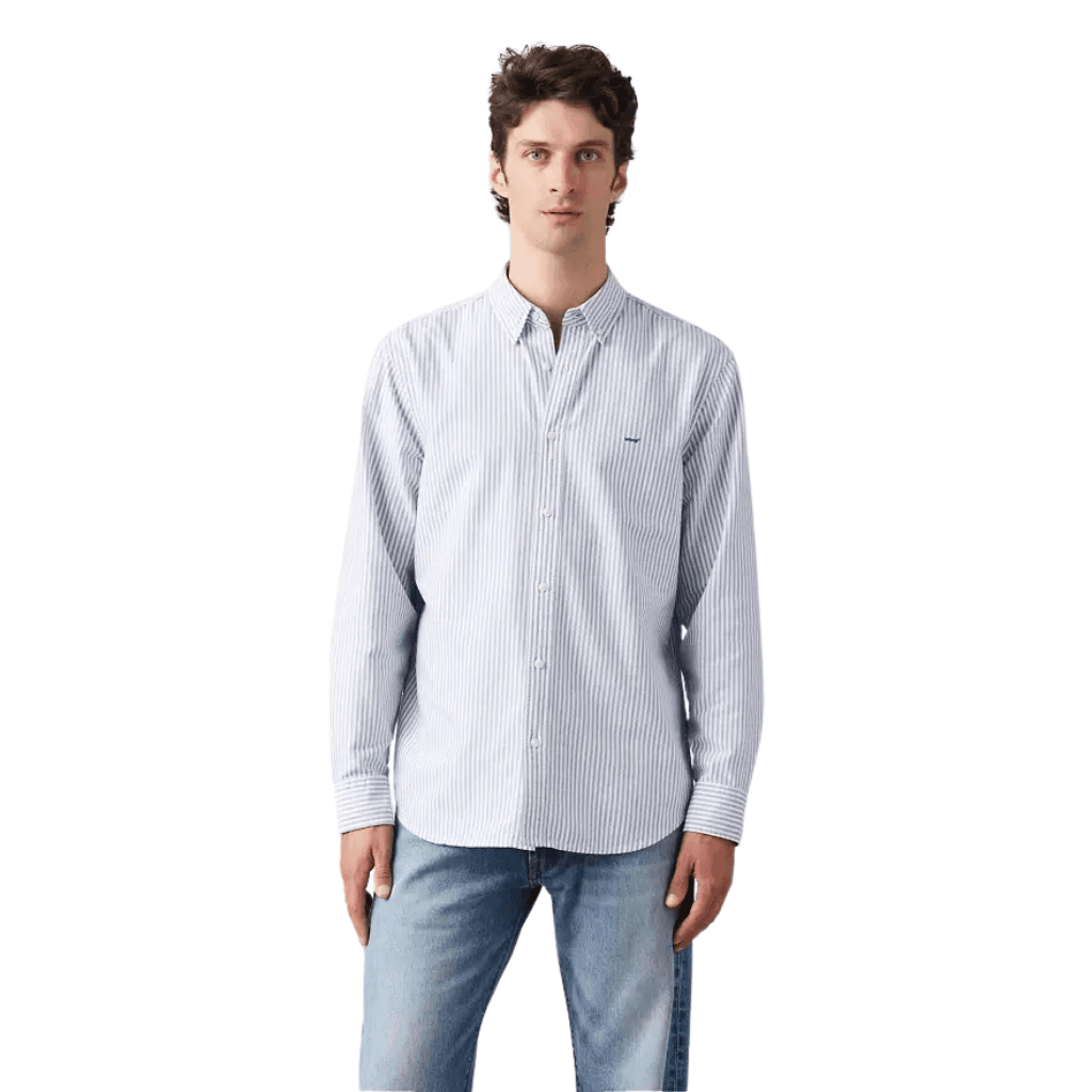 Levi's Authentic Button Down Shirt Waylon Stripe True Blue