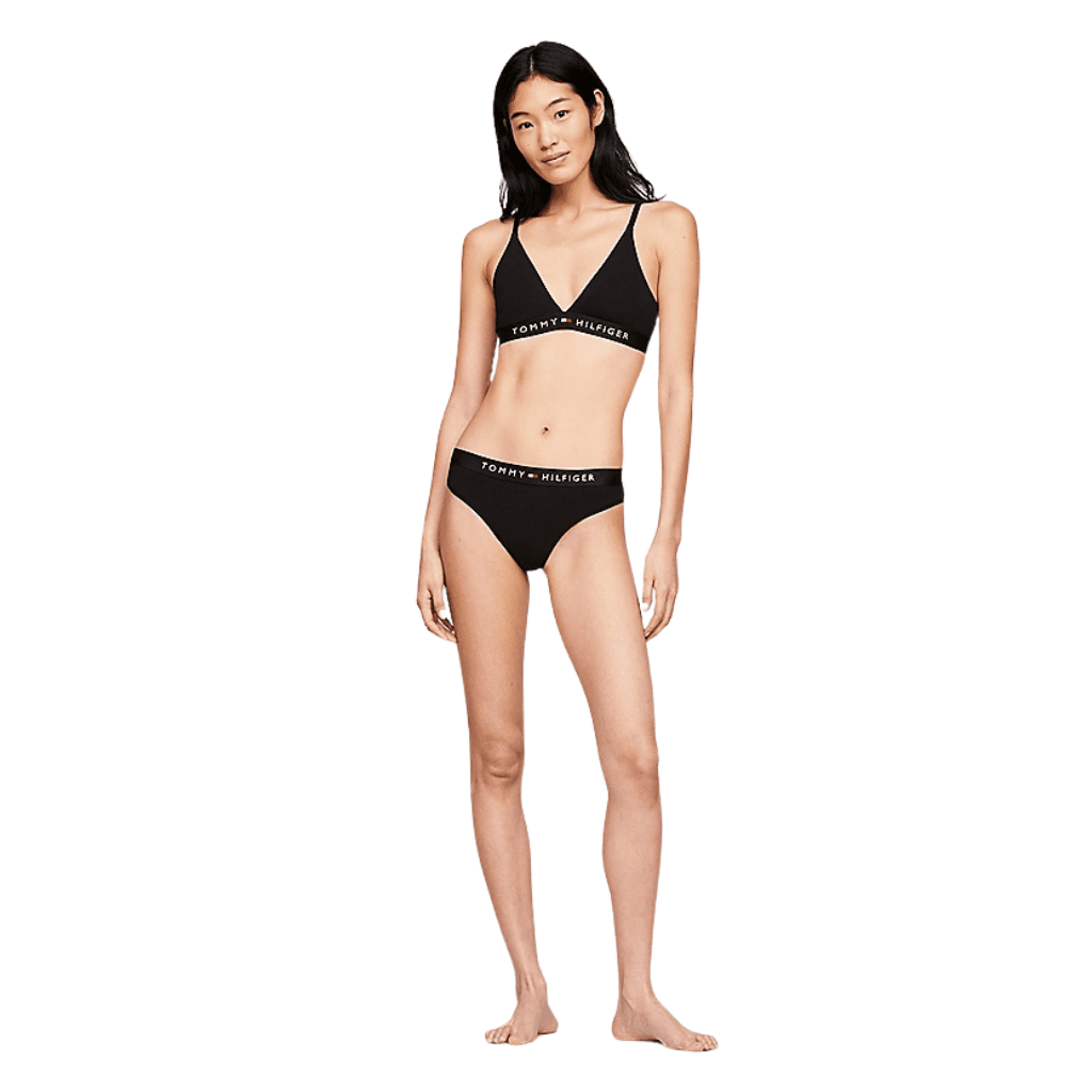 Tommy Hilfiger Unlined Triangle Bralette Black