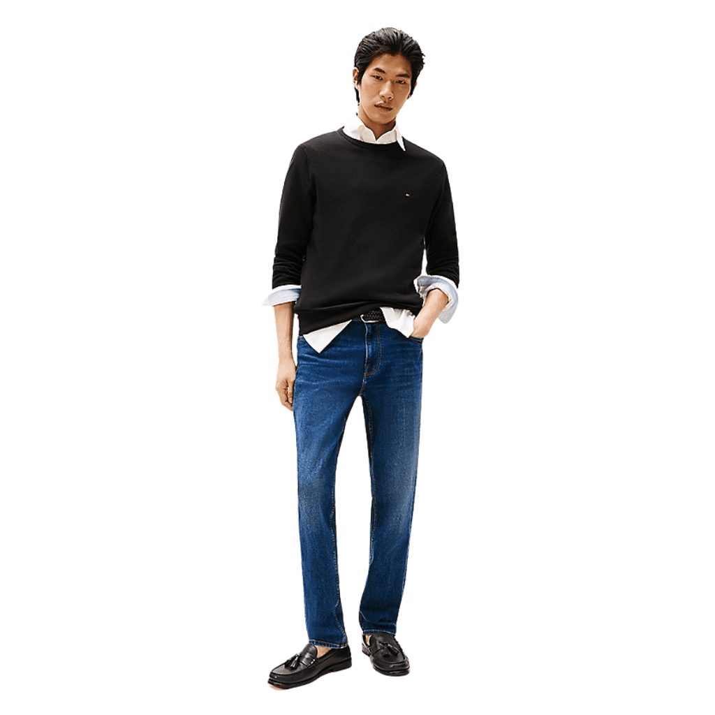 Tommy Hilfiger Flag Crew Neck Jumper Black