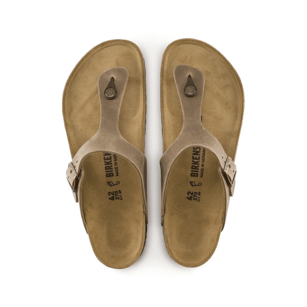 Birkenstock Gizeh Natural Leather Oiled Tabacco Brown Narrow