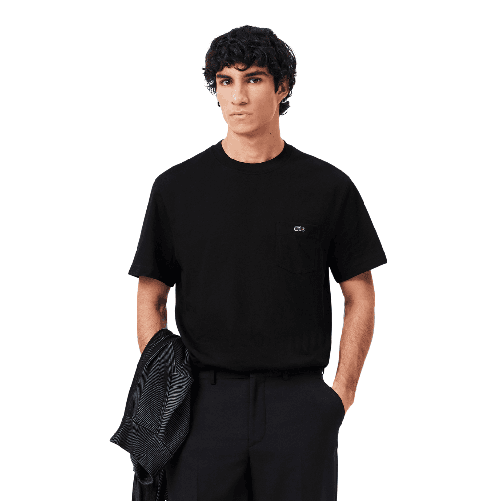 Lacoste Midweight Jersey Pocket T-Shirt Black