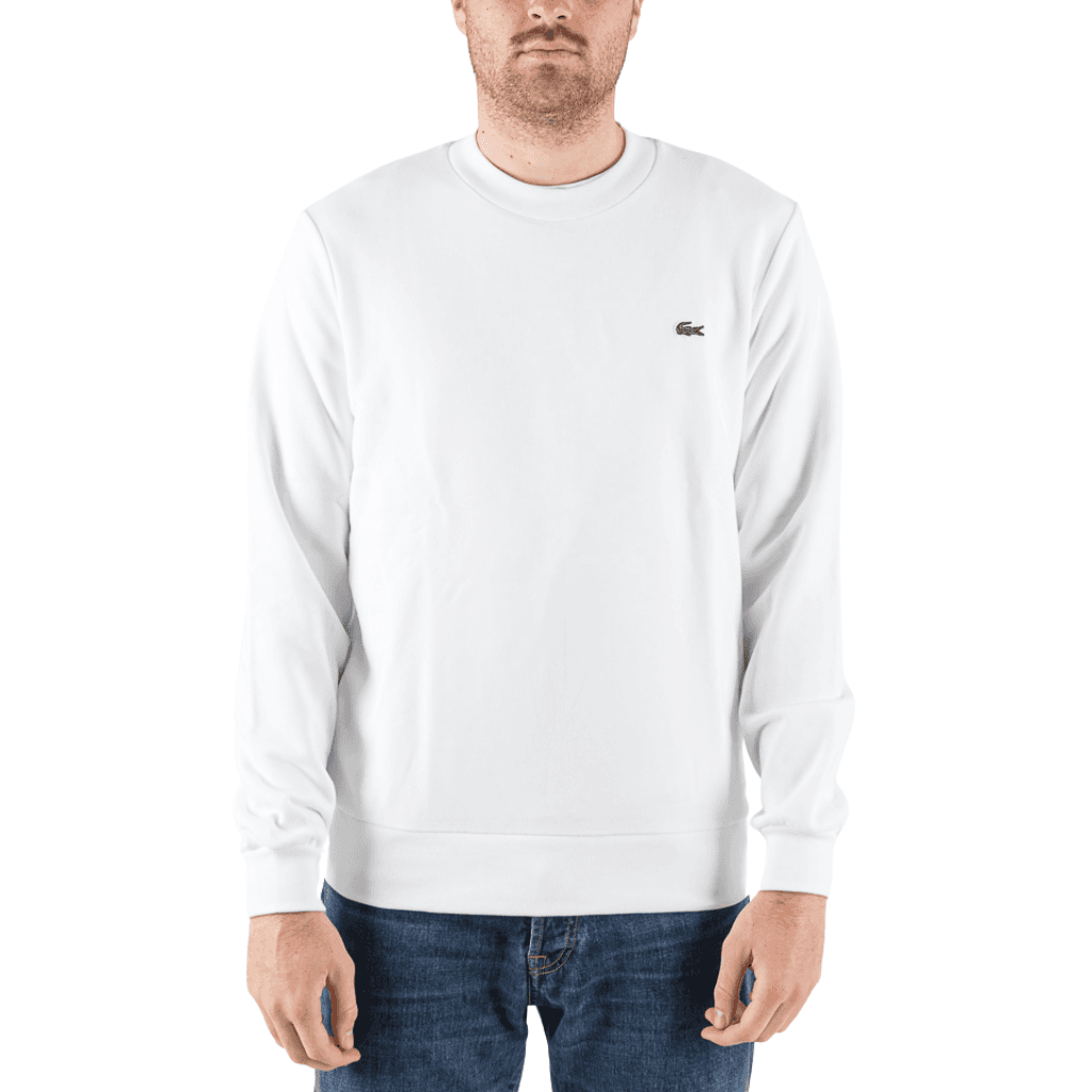 Lacoste Classic Fit Cotton Fleece Sweatshirt White