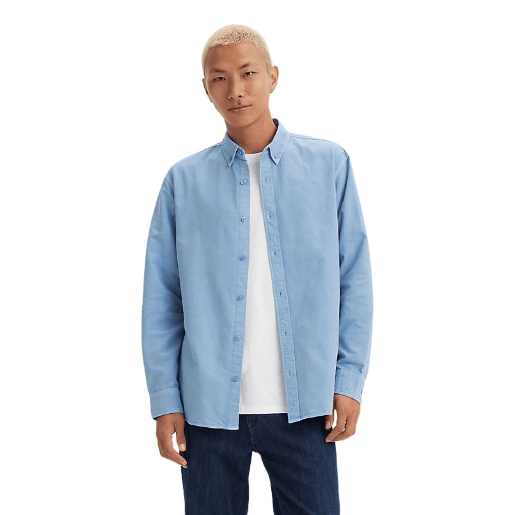 Levi's Authentic Button Down Shirt Allure Garment Dye Blue