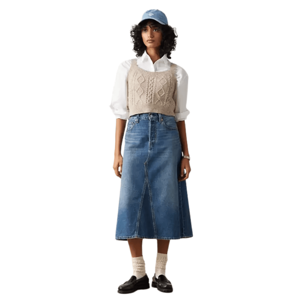 Levi's HR A-Line Decon Skirt Mid Morning