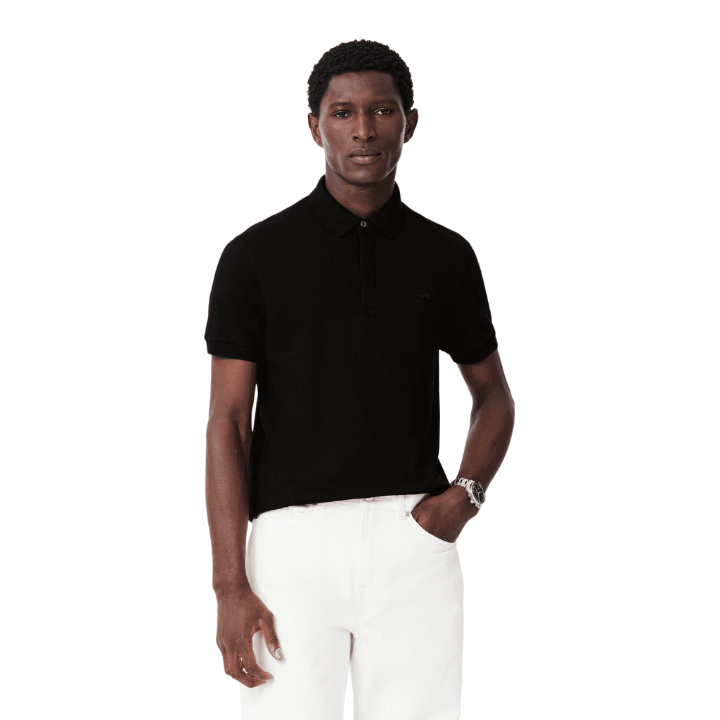 Lacoste L.12.12 Regular Fit Stretch Polo Shirt Black