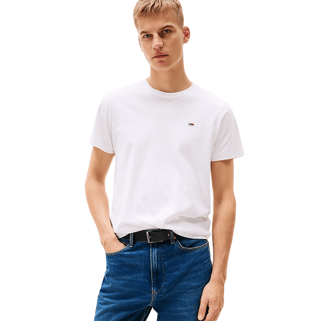 Tommy Jeans Slim Jersey Cotton T-Shirt White
