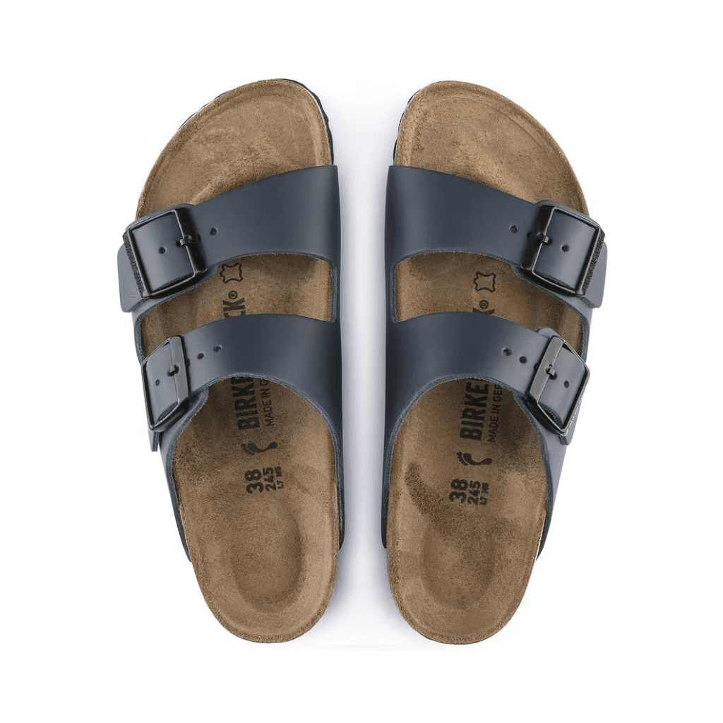 Birkenstock Arizona Natural Leather Blue Regular
