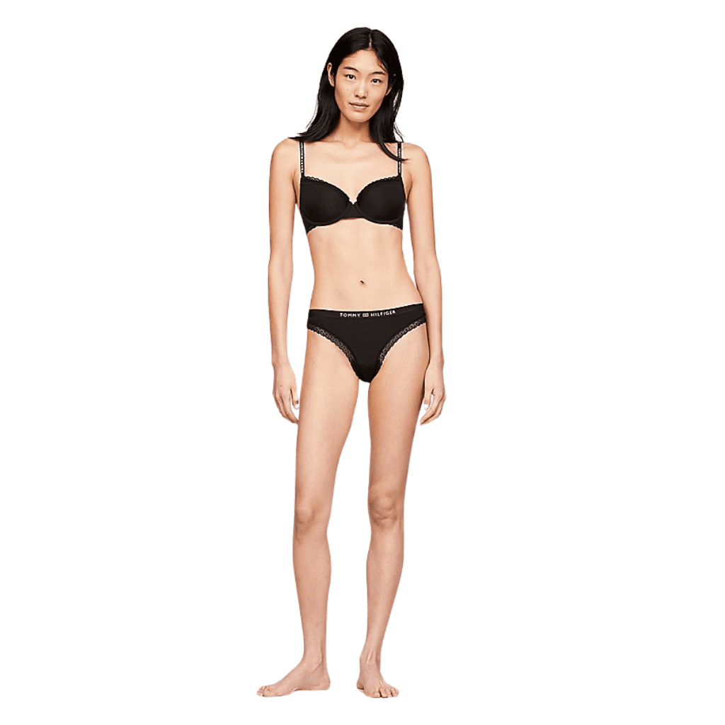 Tommy Hilfiger Lace Demi-Cup Bra Black