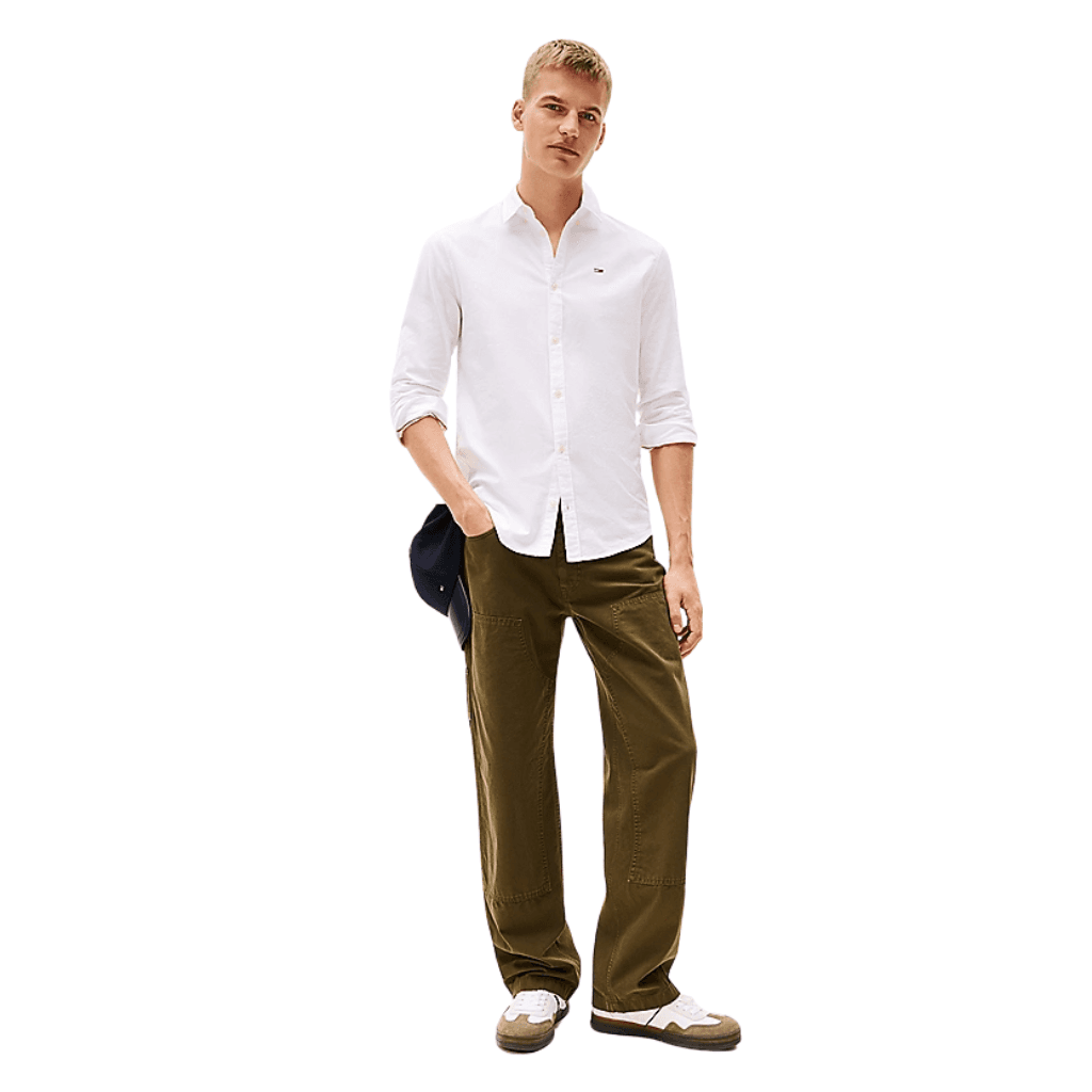 Tommy Jeans Stretch Oxford Slim Fit Shirt White