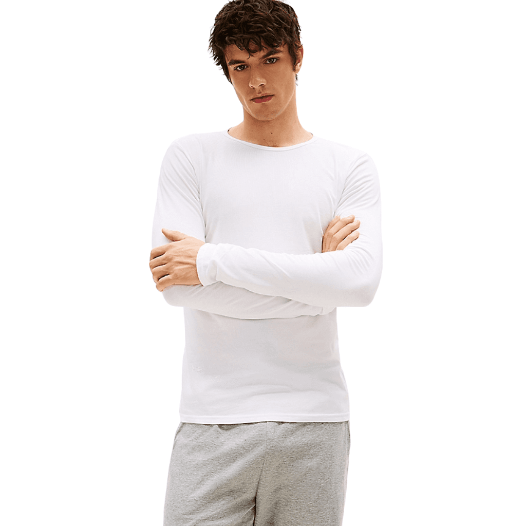 Tommy Hilfiger 3 Pack Long Sleeve Tee Black/White/Grey Heather