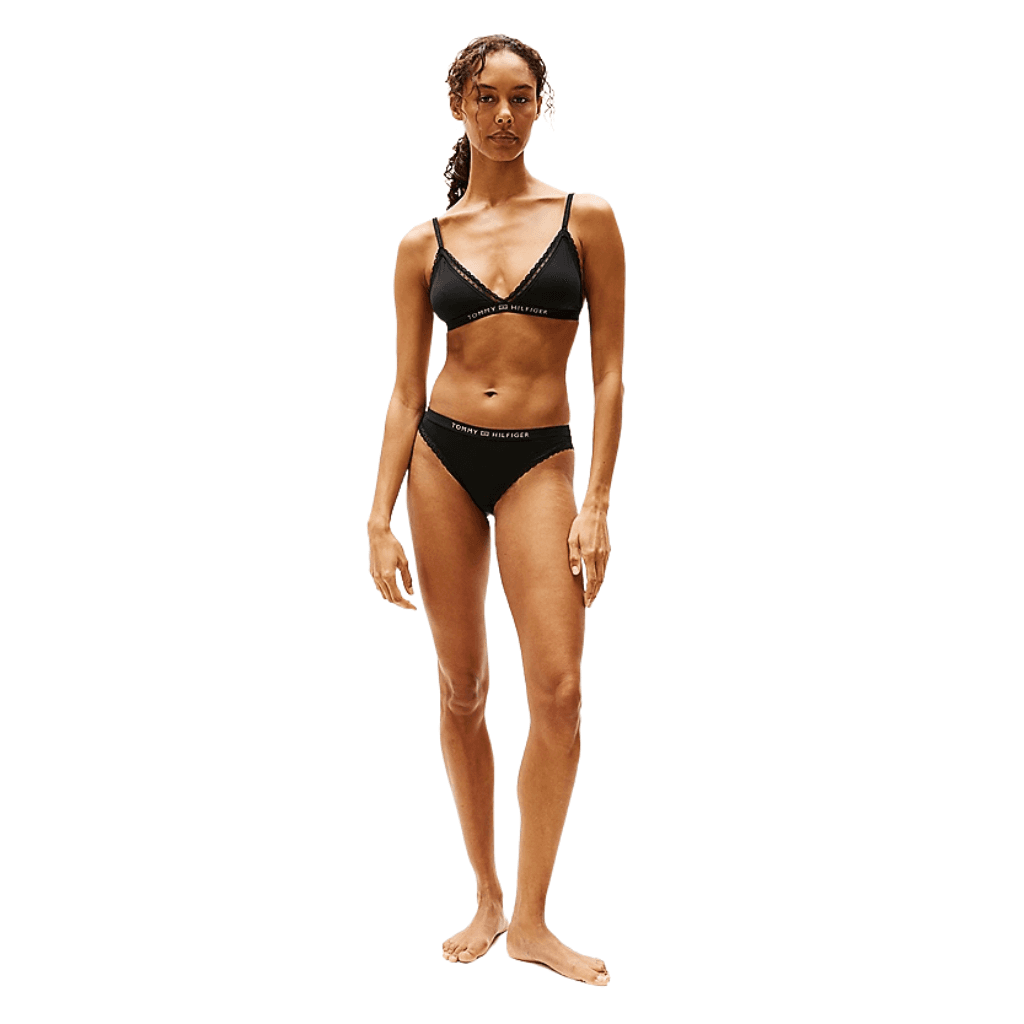 Tommy Hilfiger Logo Lace Bikini Briefs Black