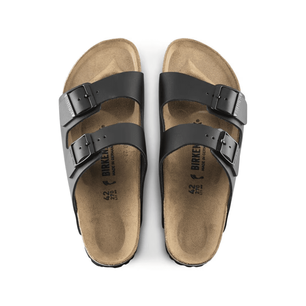 Birkenstock Arizona Natural Leather Black Regular