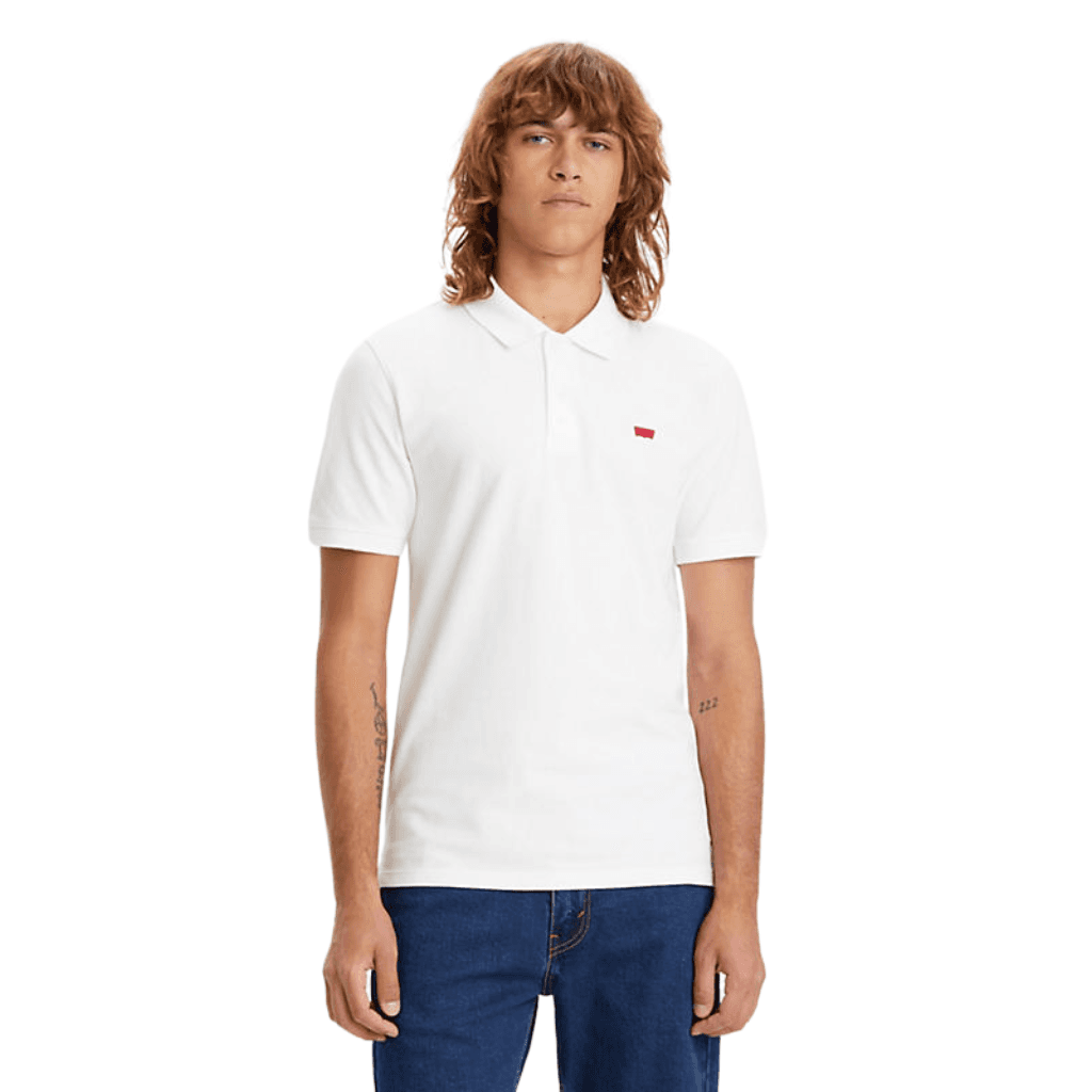 Levi's Slim Housemark Polo Bright White