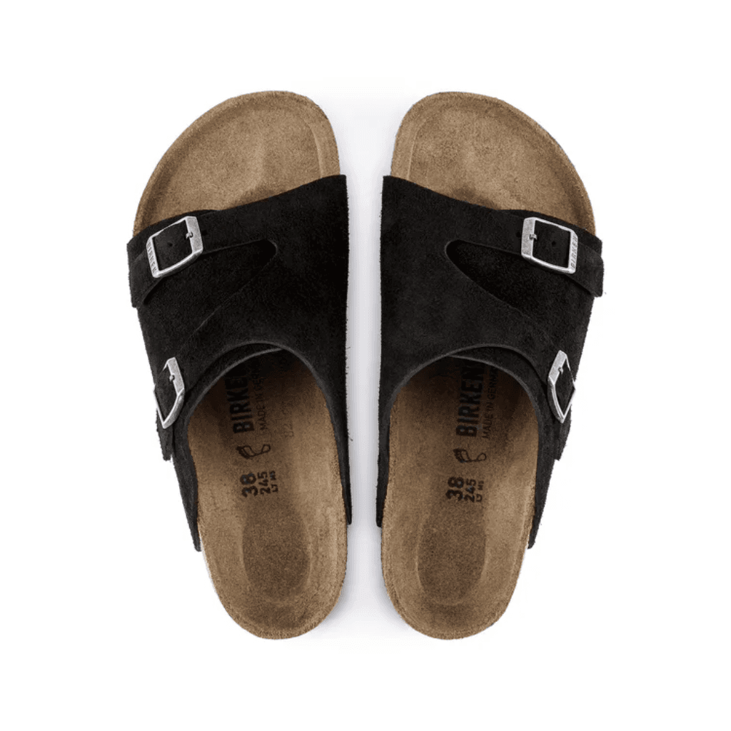 Birkenstock Zurich Suede Leather Black Regular