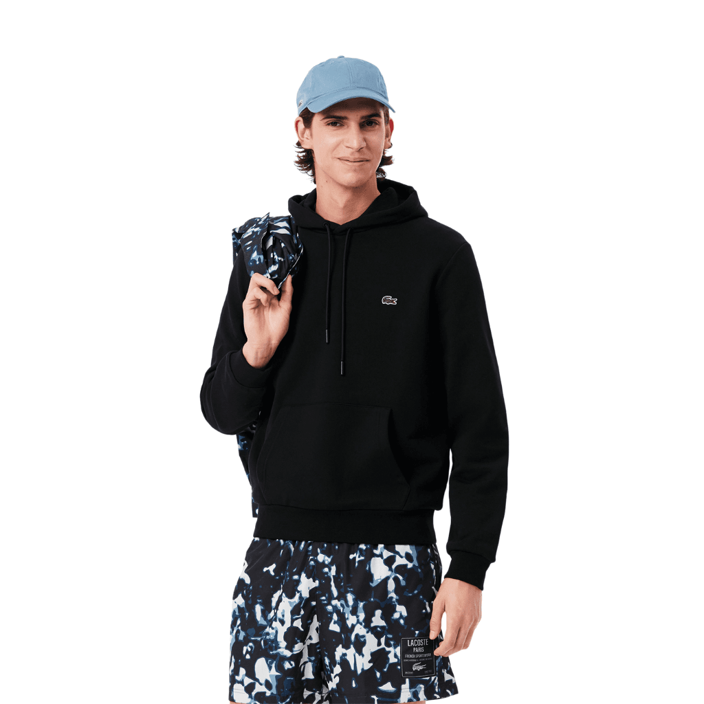 Lacoste Classic Fit Fleece Hoodie Black