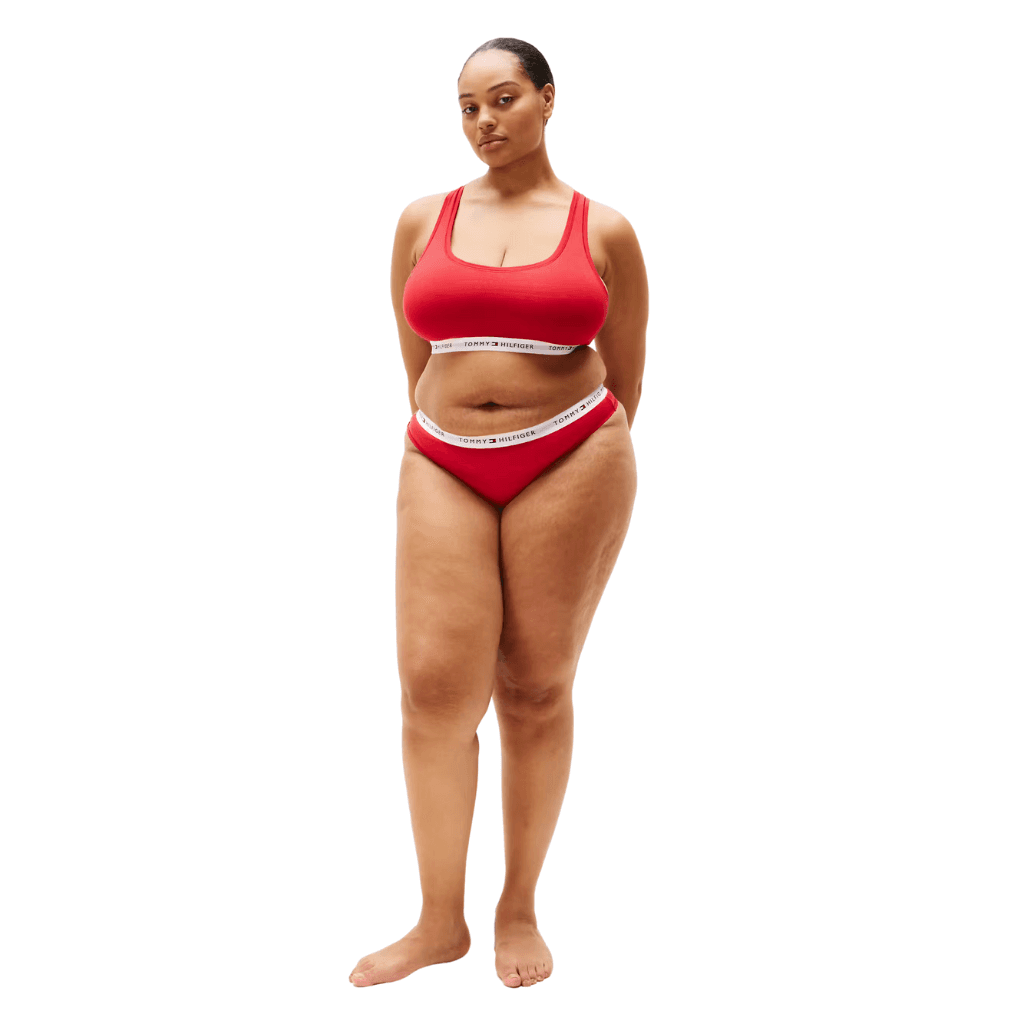 Tommy Hilfiger Repeat Logo Thong Curve Primary Red