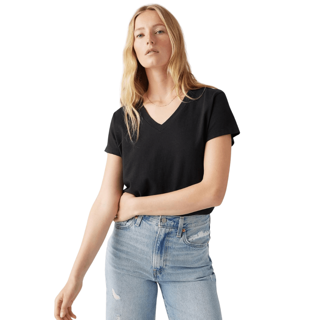 Levi's Boxy V Neck Tee Caviar