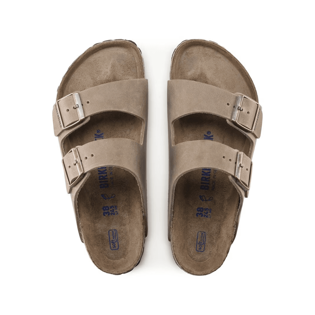 Birkenstock Arizona Soft Footbed Natural Leather Oiled Tabacco Brown Narrow