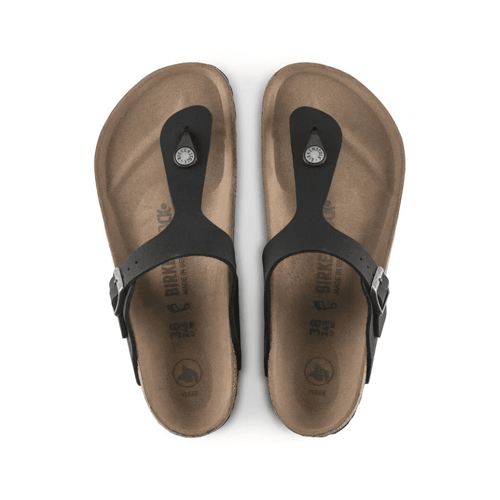 Birkenstock GizehI Vegan Birko- Flor Birkibuc Black Regular