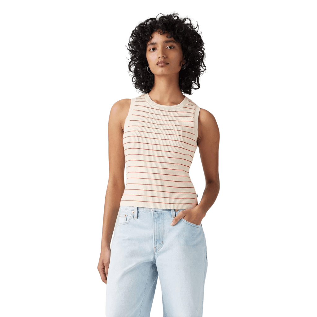 Levi's Tulip Tank Egret / High Risk Red