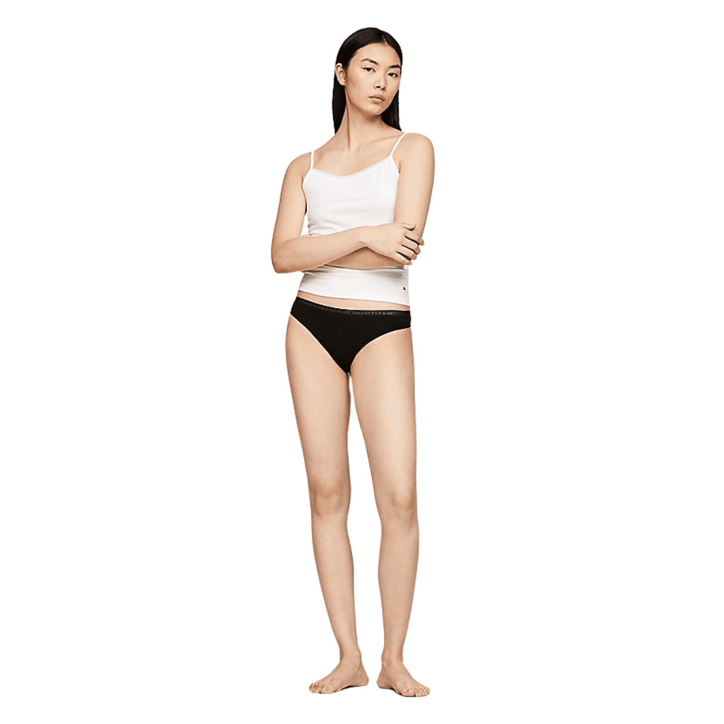 Tommy Hilfiger 3-Pack Logo Lace Thong Black/White/Misty Blush