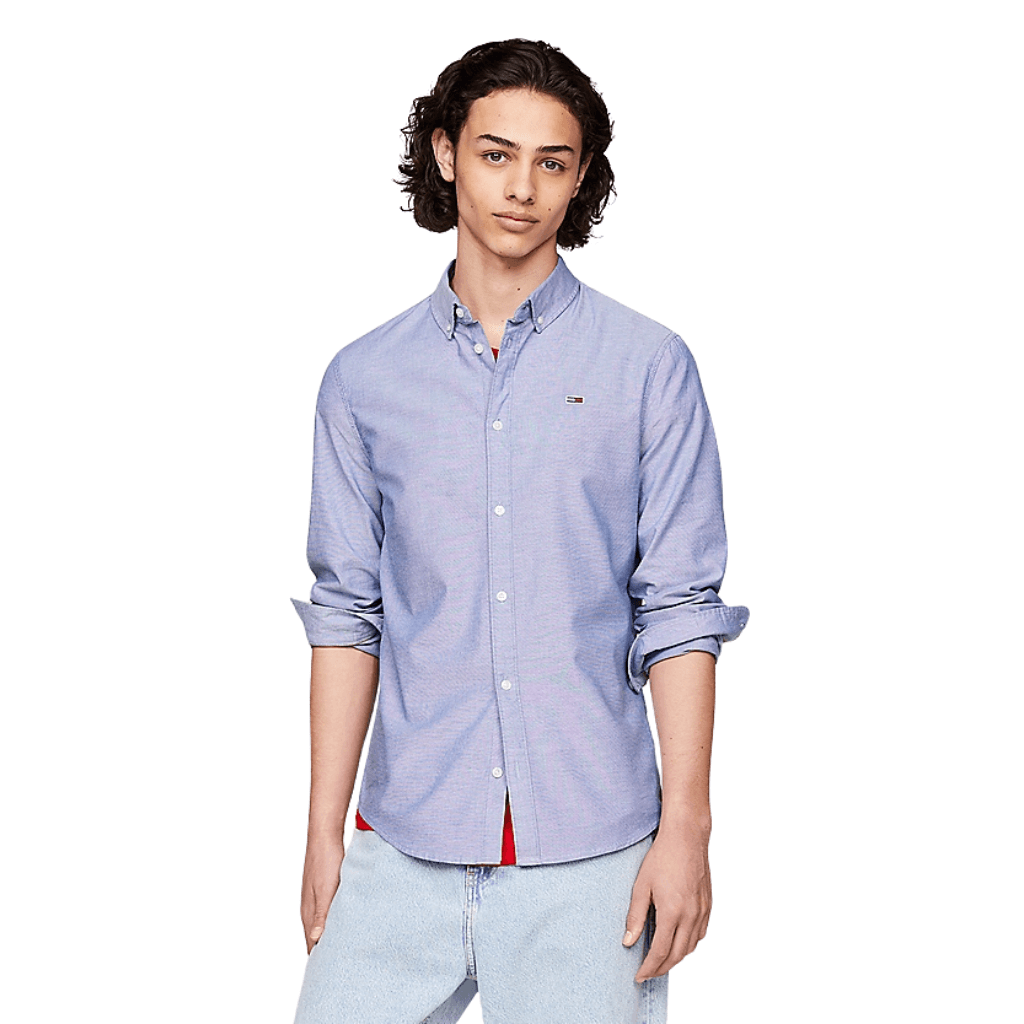 Tommy Jeans Stretch Oxford Slim Fit Shirt Twilight Navy
