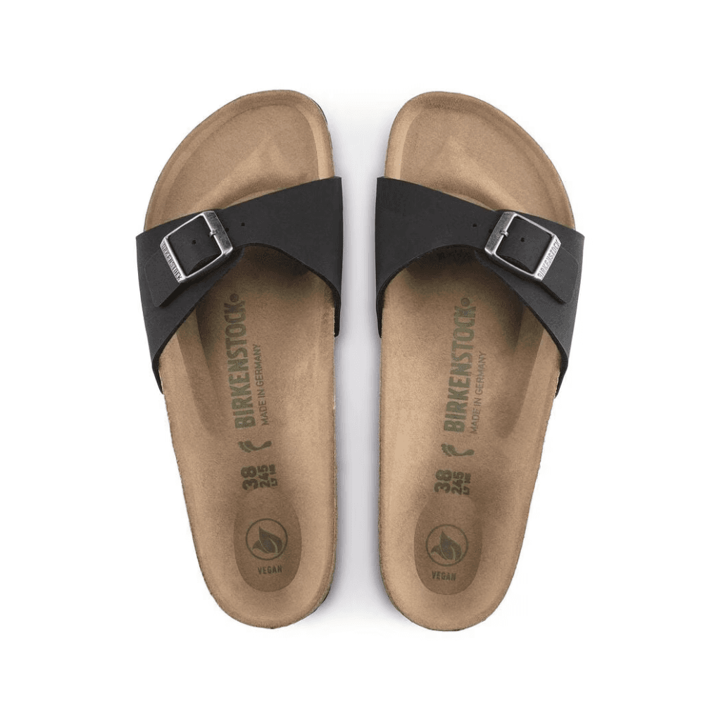 Birkenstock Madrid Vegan Birko-Flor Birkibuc Black Regular
