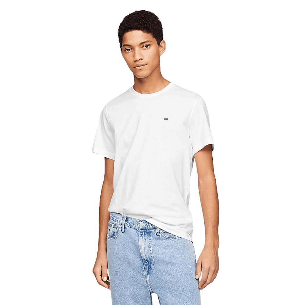 Tommy Jeans Slim Fit Jersey T-Shirt Classic White