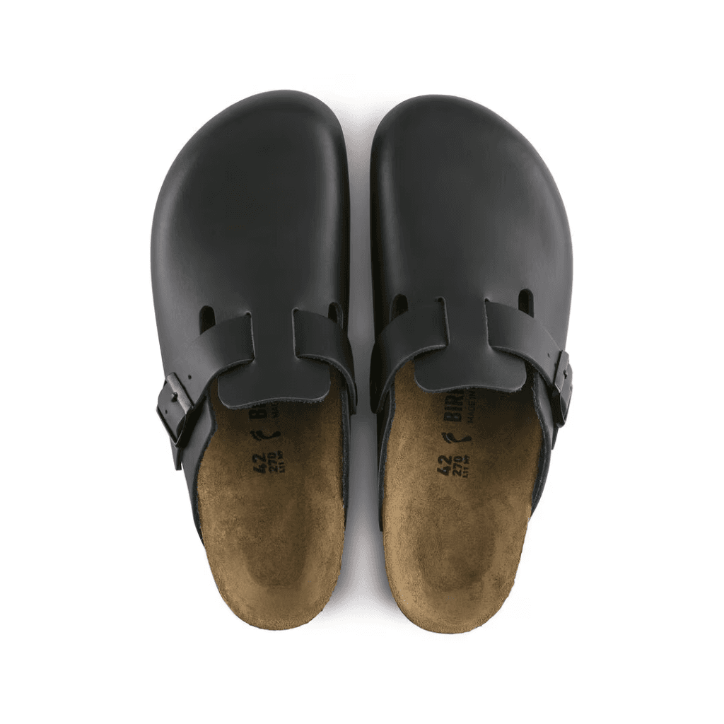 Birkenstock  Boston Natural Leather Black Regular