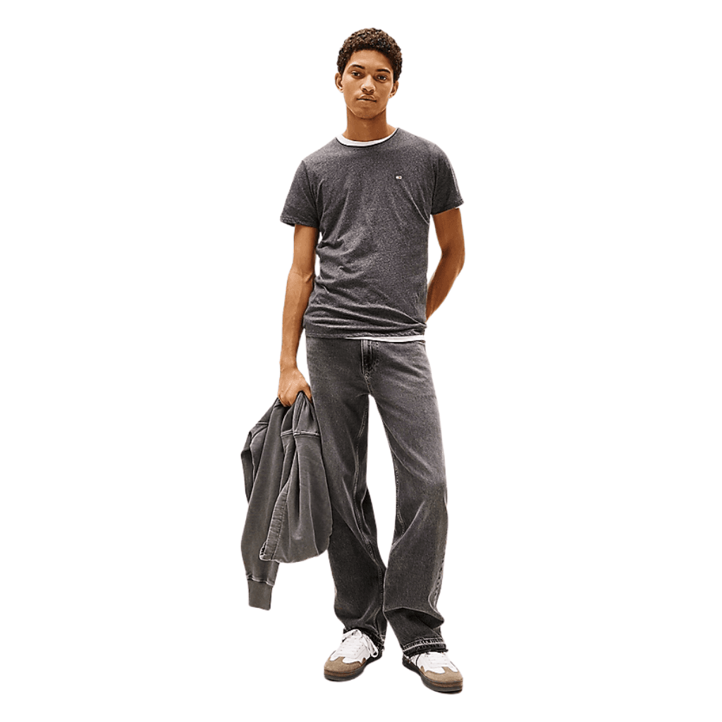 Tommy Jeans Slim Fit Crew Neck T-Shirt Black