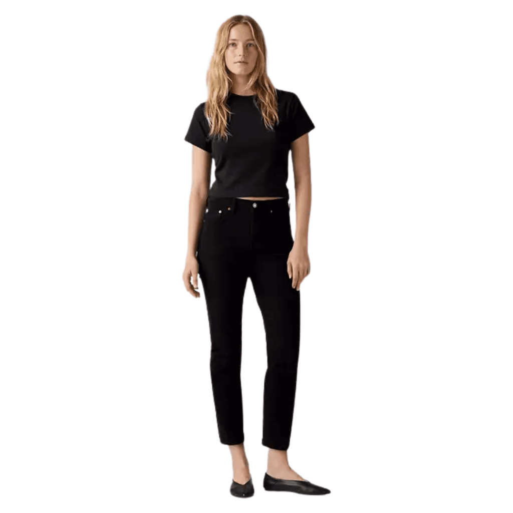 Levi's 501 Crop Jeans Black Sprout