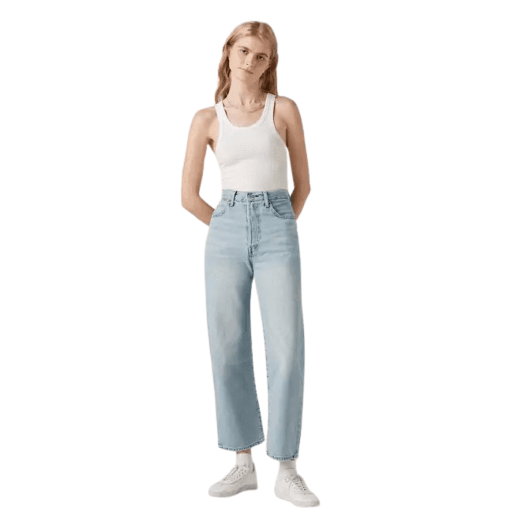 Levi's Ribcage Straight Ankle Jeans Middle Road