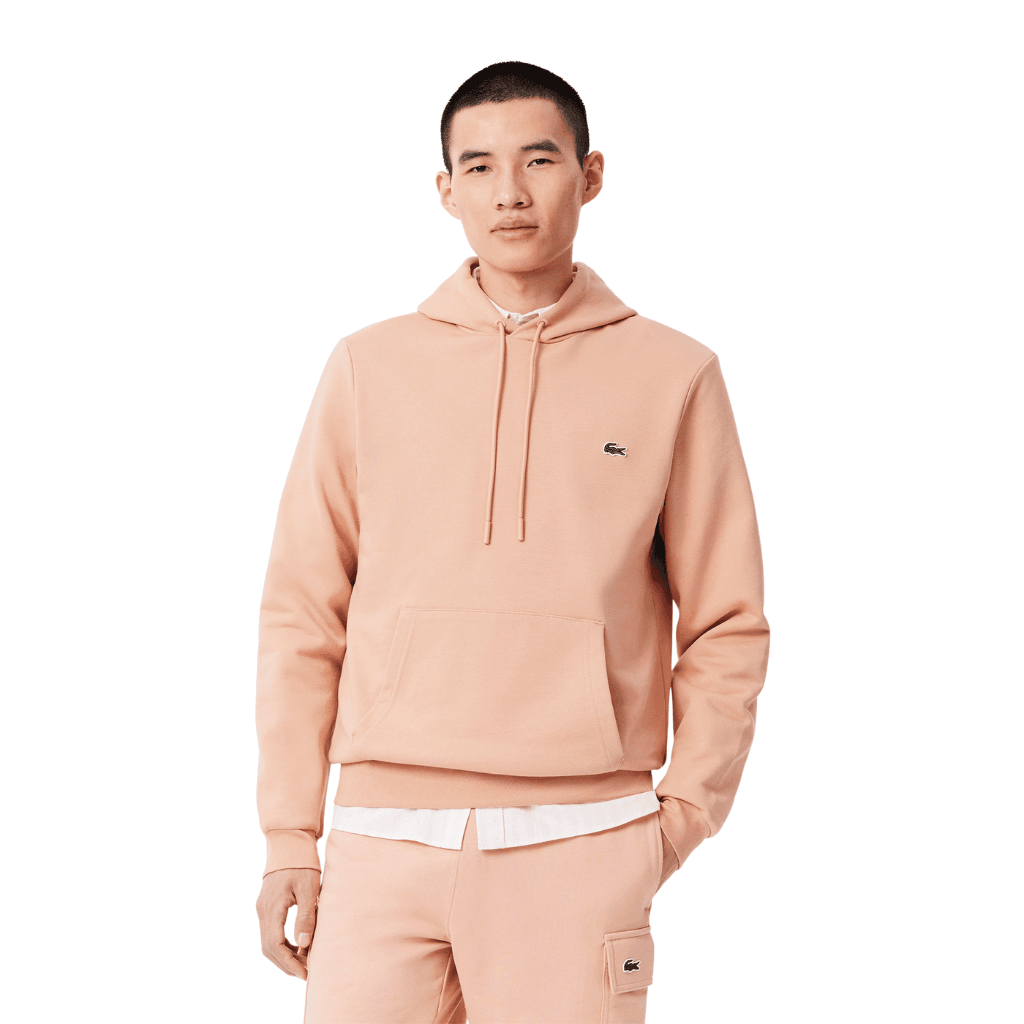 Lacoste Classic Fit Fleece Hoodie Latte