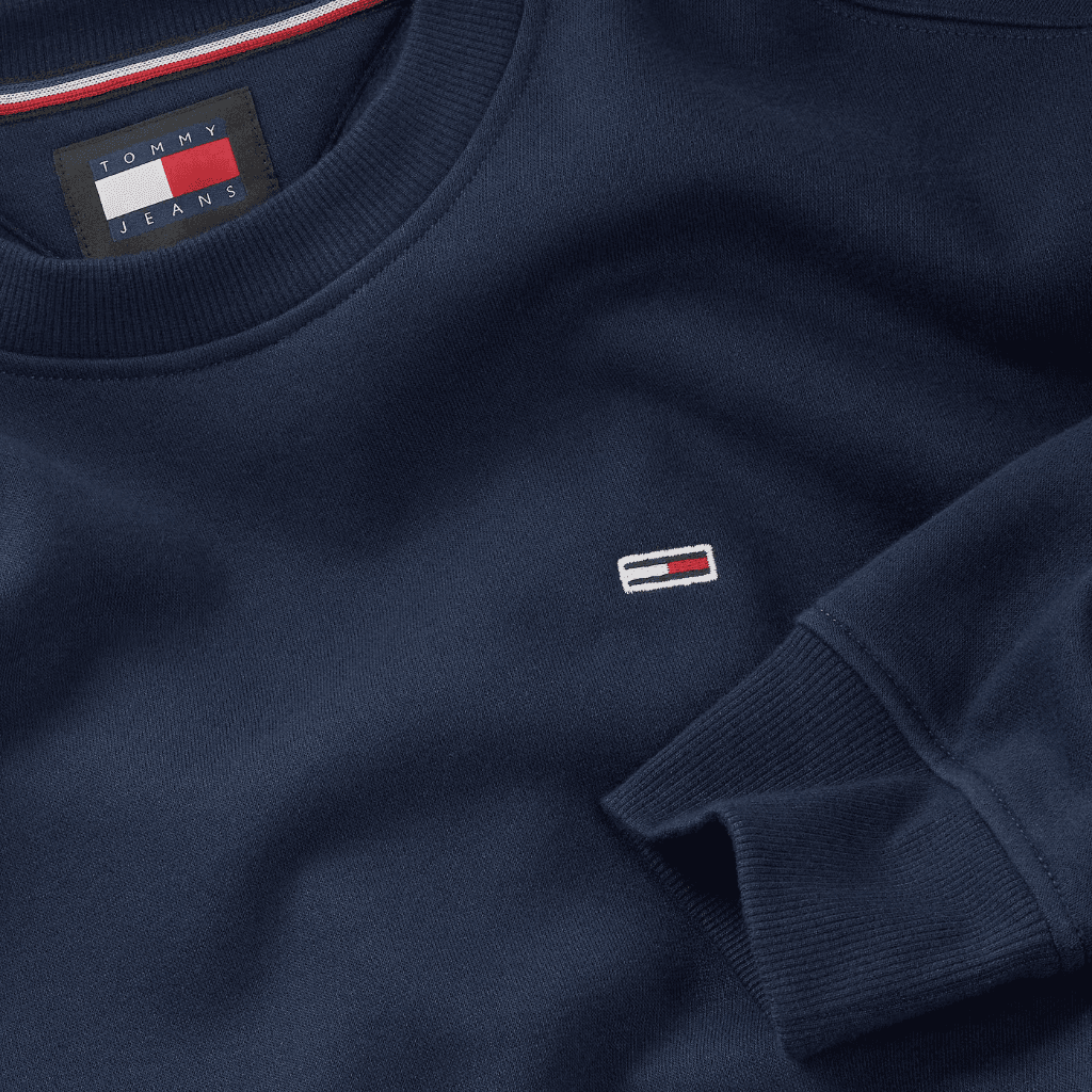 Tommy Jeans Flag Crew Neck Sweatshirt Dark Night Navy