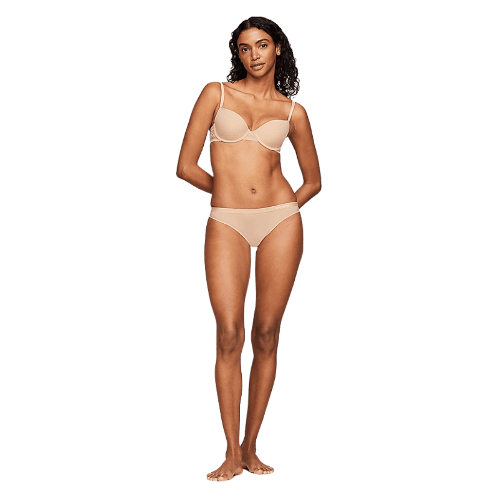 Tommy Hilfiger Logo Waistband Lace Thong Misty Blush