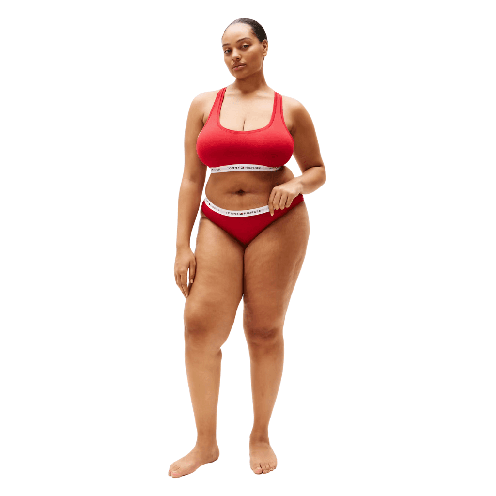 Tommy Hilfiger Repeat Logo Bikini Curve Primary Red