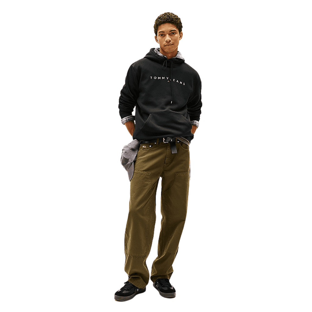 Tommy Jeans Linear Logo Hoody Black