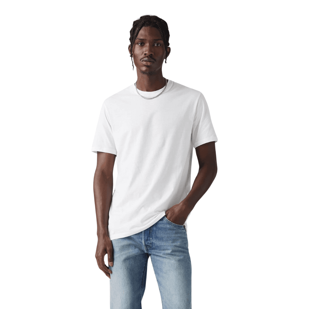Levi's Slim 2PK Crewneck T-Shirts White