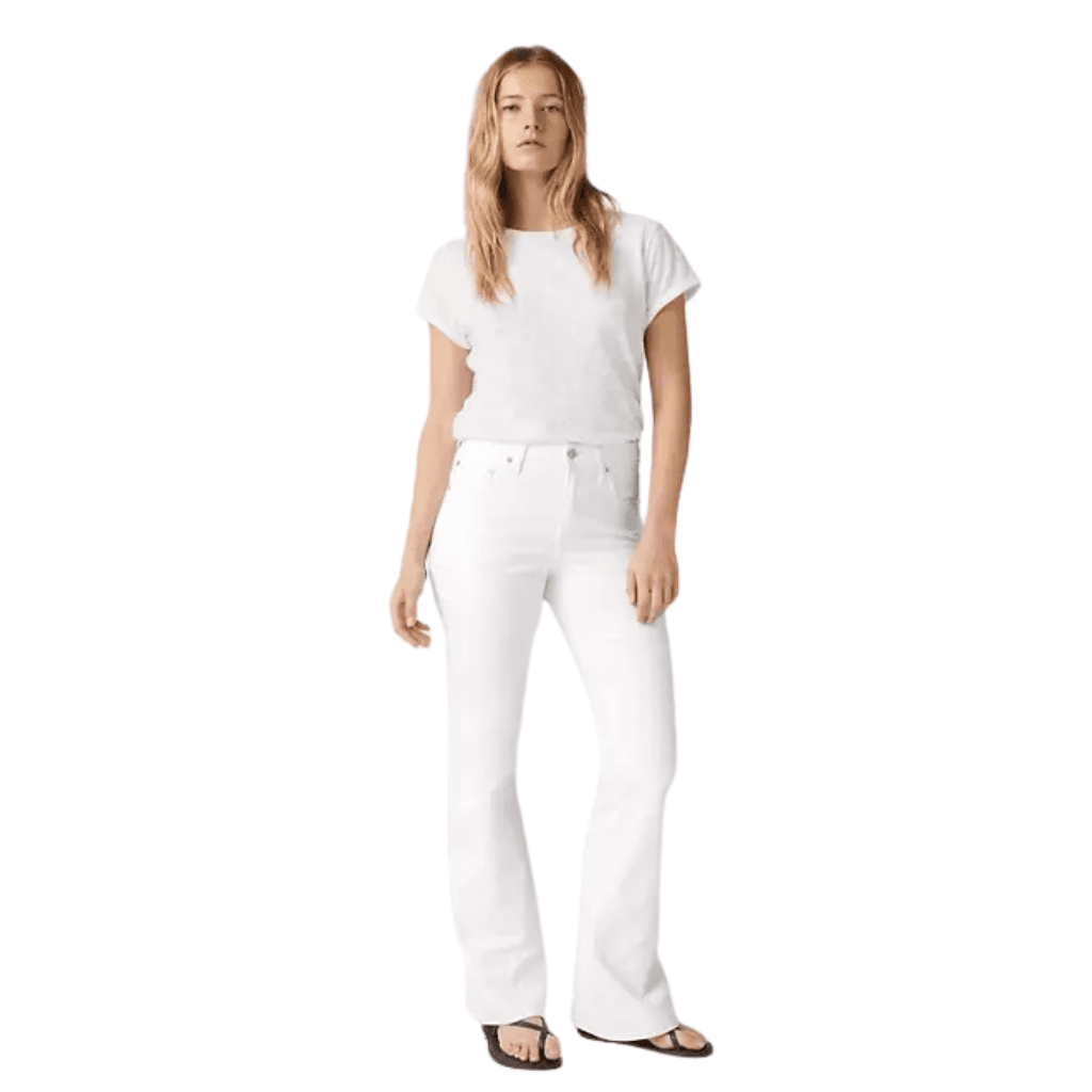 Levi's 726 Hr Flare Jeans Soft Clean White