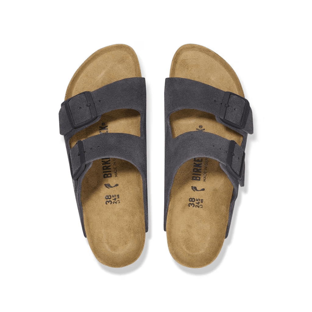 Birkenstock Arizona Suede Leather Velvet Grey Regular