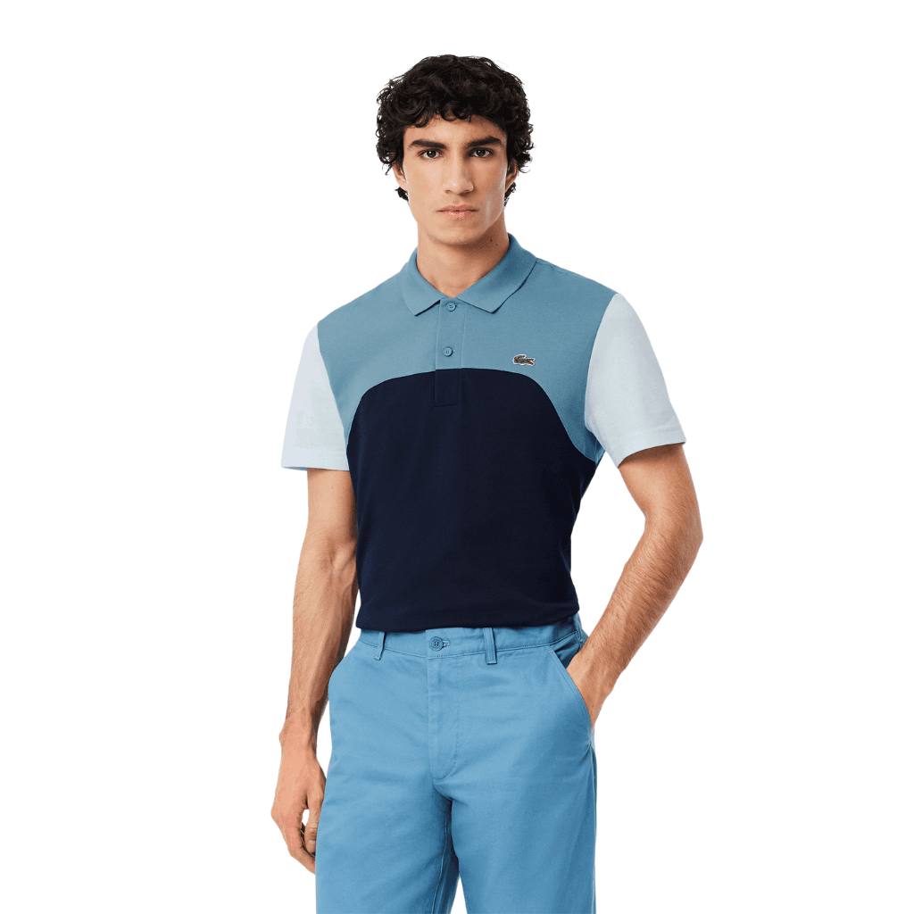 Lacoste L.12.12 Regular Fit Stretch Polo Shirt Navy Blue/Limestone-Rill