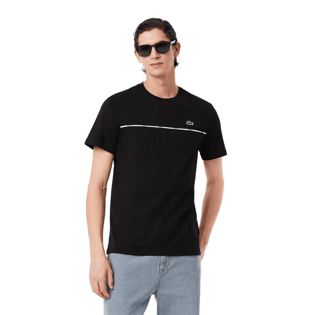 Lacoste Trim Jersey T-Shirt Black