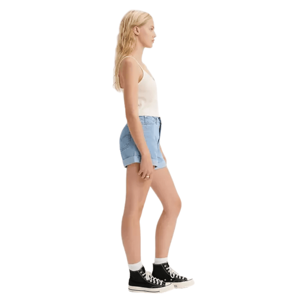 Levi's Rolled 80s Mom Short Back To Blue