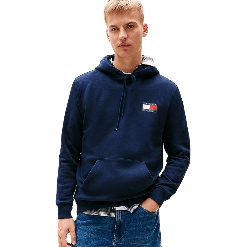 Tommy Jeans Essential Flag Logo Hoody Dark Night Navy