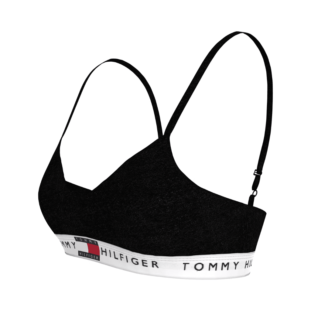 Tommy Hilfiger Logo Bralette Lift Black
