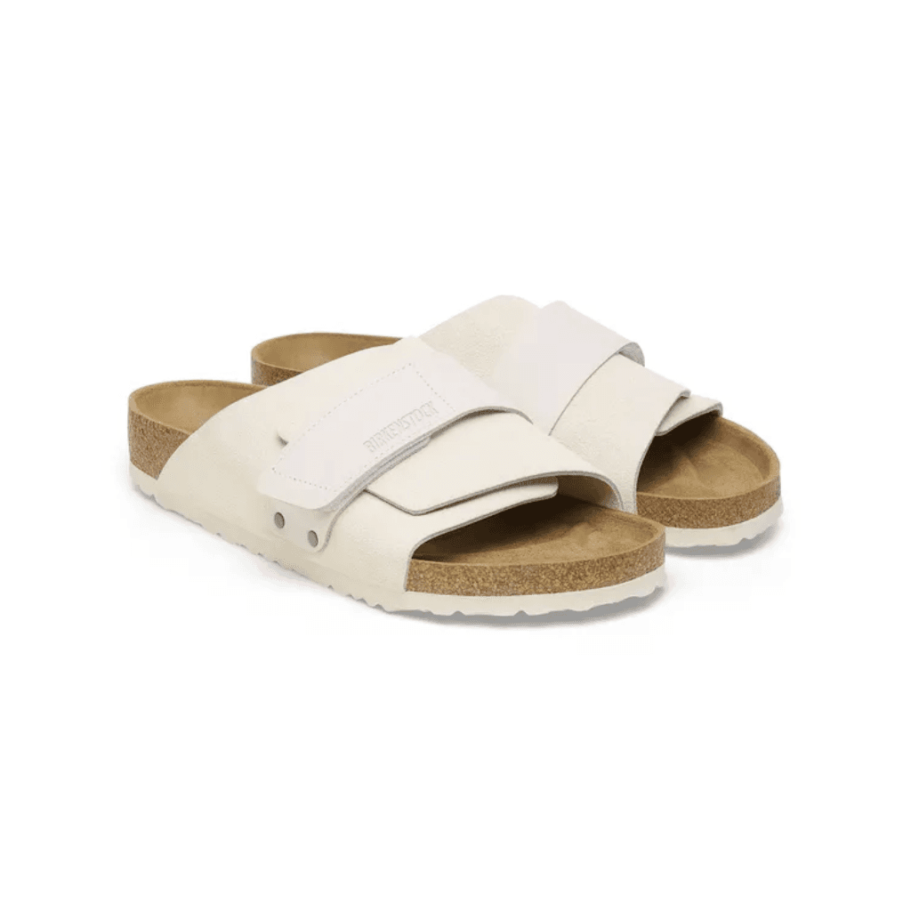 Birkenstock Kyoto Nubuck Leather/Suede Antique White Narrow